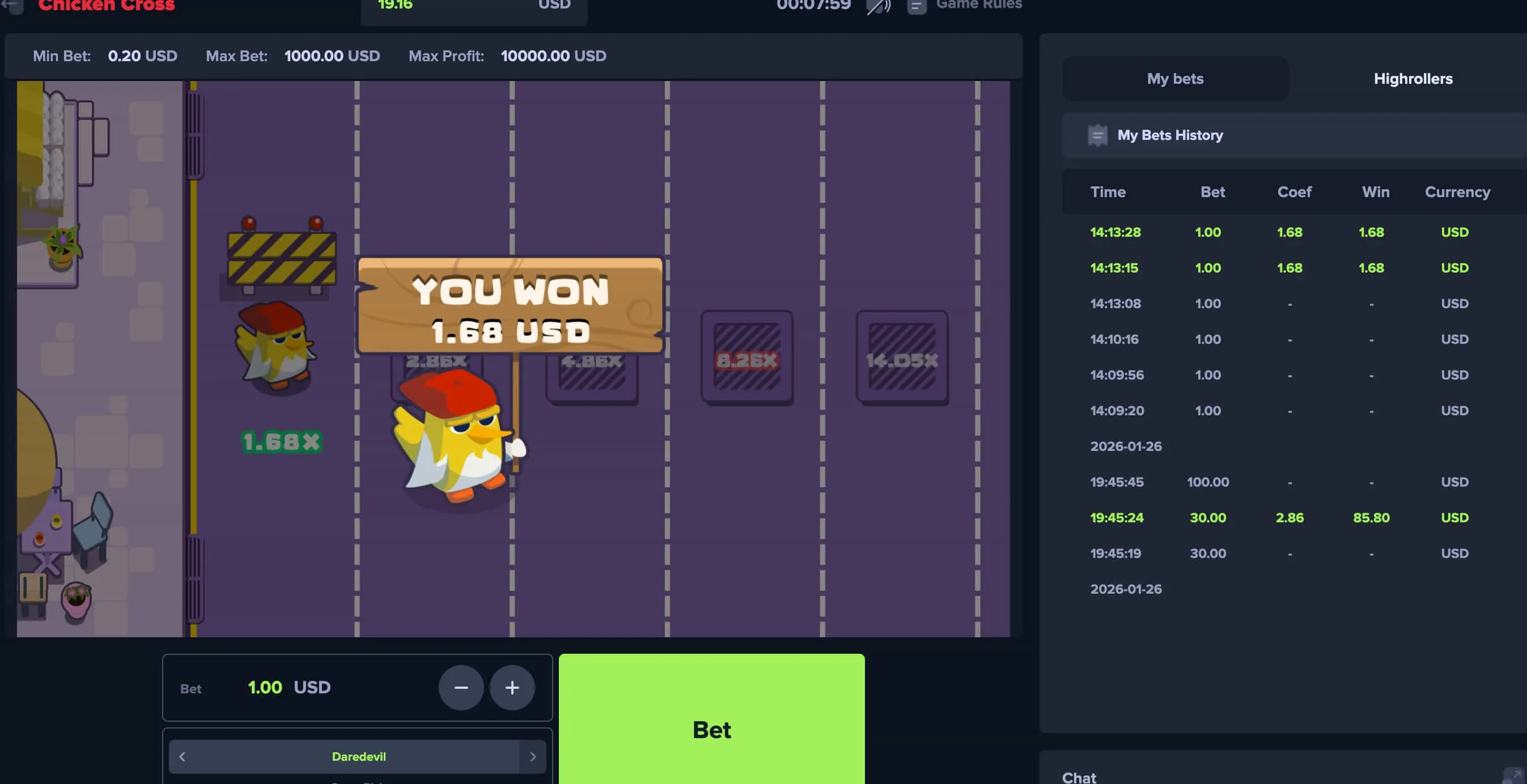 Mode Démo de Chicken Cross par Upgaming Mode Démo de Chicken Cross par Upgaming