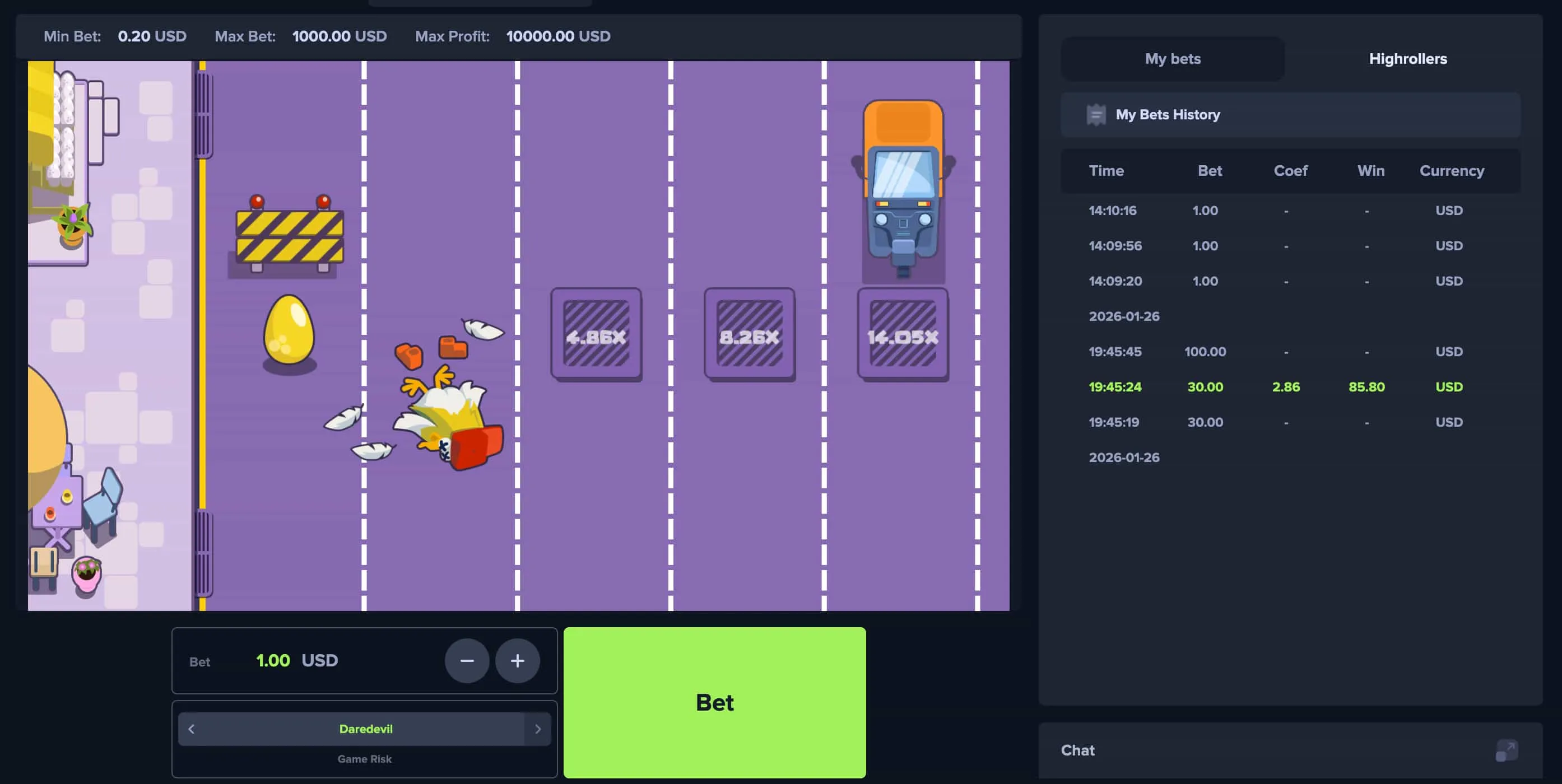 Stratégies Gagnantes pour Chicken Cross Stratégies Gagnantes pour Chicken Cross
